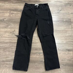 Abercrombie & Fitch Black Distressed Women Jeans